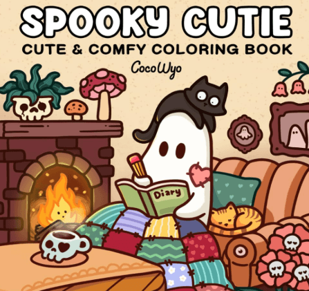Published Halloween coloring book example 1