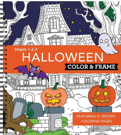 Published Halloween coloring book example 2
