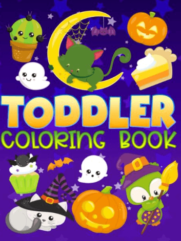 Published Halloween coloring book example 4