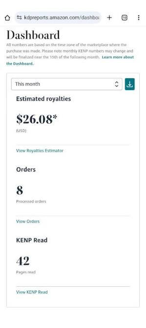 Payout screenshot